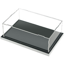 莞华展示盒拼装高透明亚克力模型玩具摆件收纳防尘盒子 22X13X13cm 无边+镜面边底座