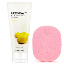 菲诗小铺（The Face Shop）芦荟樱桃柠檬绿豆水蜜桃洁面膏洗面奶控油补水清层清洁 柠檬170g-清爽控油