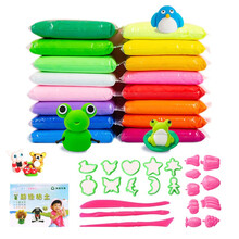 36色超轻粘土安全无味橡皮泥彩泥太空雪花黏土沙套装3-6岁儿童手工玩具 12色50克套装【图纸+工具】