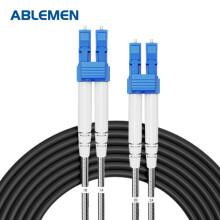 ABLEMEN 野战光缆 LC-LC多模双芯100米铠装拉远光缆 室外基站跳线
