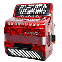金杯格兰德巴扬手风琴 80/96/120BS贝/斯70键纽扣巴扬琴 成人初学专业演奏 酒红色120贝司JH5120+大礼包