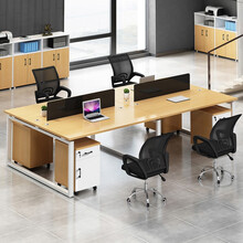 亨黎 办公桌 职员 办公桌组合 屏风员工桌 工位 卡位 简约现代卡座电脑桌椅套装 办公家具 橡木色(1.4米) 单人位(含柜椅)