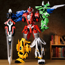 糖米 儿童玩具金刚变形 钢铁飞龙2奥特曼力量之崛起 抖音同款机械兽恐龙机器人男孩模型 五合体-奥特龙神号