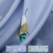 煊缎 蓝紫双色真丝棉 素雅印花连衣裙布料 服装 面料制衣diy 1号 紫色 (SCP2006459)