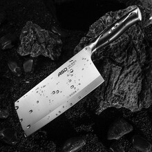 爱仕达（ASD）菜刀单刀 185*90mm不锈钢大刀面切片刀 前切后斩 厨房家用斩骨刀 礼盒装切菜刀 钢塑实心手柄 RDG8C2WG