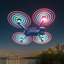 适用于大疆御Air 2S LED闪圈桨叶 Mavic Air 2螺旋桨夜光桨发光夜航灯无人机配件 御air 2/AIR 2S通用夜光灯桨叶一对装两片