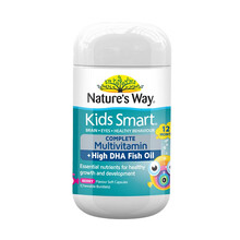佳思敏nature's way儿童营养维生素软糖鱼油乳钙铁益生菌叶黄素防蓝光 澳洲进口 儿童复合维生素+鱼油软胶囊  50粒