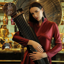 正麟殿古琴 初学者老杉木演奏级纯手工精斫生漆七弦琴手工乐器 渔歌-仲尼式