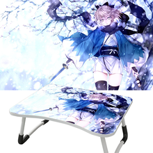 初音未来动漫周边床上小桌子懒人床桌二次元电脑折叠桌单人小书桌 动漫周边二次元小桌子 冲田总司 此款现货可当天发