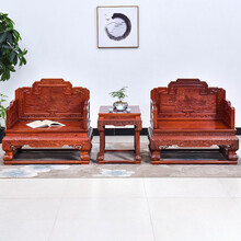 DFJXW F红木家具缅甸花梨（学名：大果紫檀）实木沙发椅组合客厅豪华沙发别墅大户型明清古典仿古 三件套