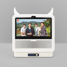 丽博尔 小度在家Air移动电源 保护套充电底座手提硅胶套小度智能音响蓝牙音箱高清抗蓝光屏幕贴膜钢化膜 小度Air保护套底座一体10000毫安白色