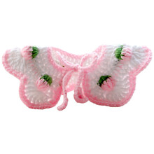 咪贝萌 宠物配饰猫咪狗狗编织猫可爱围脖针织围巾脖子装饰品柯基围兜 粉色 XS