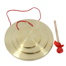 铜锣 纯铜 三句半道具15cm 锣鼓镲 开道锣32防汛预警锣风水乐器 30cm铜锣(纯黄铜)+锣锤