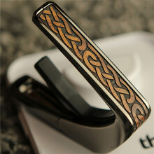 美产Thalia亮黑电木吉他民谣古典指弹变调夹 夏威夷相思木雕刻凯尔特结