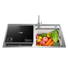 林阳（LINYANG）手工水槽洗碗机 家用嵌入式水槽式全自动四合一超声波洗果蔬洗海鲜 净化烘干杀菌 8850-A1左槽洗碗
