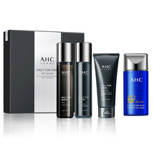 ahc男士水乳套装三件套洗面奶男防晒卸妆水神仙水爽肤水素颜霜防晒霜小蓝瓶防晒乳乳液礼盒送男友男生男神 AHC男士水乳套装+AHC防晒霜50ml