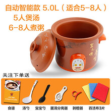 YUANGE 电炖紫砂锅家用炖蛊煲汤锅煮粥神器全自动智能多功能电砂锅 自动款5L