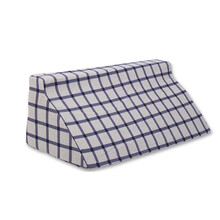 冀德福 高密度加强海绵体位垫 卧床老人病人翻身垫瘫痪病人三角枕垫R型侧翻身护理垫家用翻身枕侧身靠背 【防滑纯棉紫格布套+高弹海绵】大号