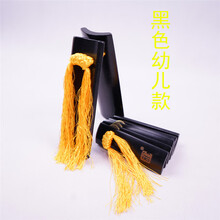 八音快板刻字初学入门莲花落儿童响板一对学生舞台口才小学生 黑色幼儿款黄流苏