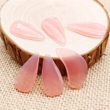 半月古筝指甲儿童成人弹古筝的指甲演奏送古筝指甲套古筝胶布 粉色中号8片【送指甲套2盒+收纳包+胶布】