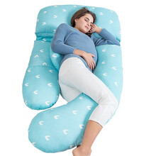 多米贝贝孕妇枕头侧卧枕多功能护腰侧睡枕抱枕哺乳枕靠枕G一枕多用孕期用品神器  G型蓝色梦幻（全新升级一枕多用）