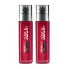 欧莱雅男士水能爽肤水凝露保湿补水乳液控油须后紧肤水护肤品 锐能抗皱元气露110ml*2瓶