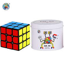 圣手 魔方三阶4四阶比赛专用磁力版专业3阶速拧顺滑初学者玩具益智 三阶黑底【磁力版礼盒装】【送润滑油+底座+螺丝刀】