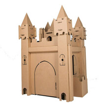 折纸恐龙儿童瓦楞纸房子涂鸦包创意手工制作DIY子色拼插玩具游戏屋 鹿城