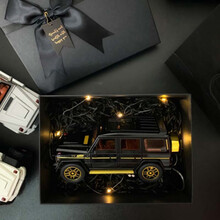 奔驰大G合金模型车1:24大G63越野男孩生日情人节六一节礼物合金玩具车仿真汽车丰田兰德酷路泽模型 大号AMG G63 亮光黑精品礼装