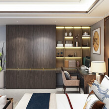 皮阿诺衣柜定制 整体卧室收纳储物柜全屋定制 新中式推拉门平开门组合衣柜定做 预付金