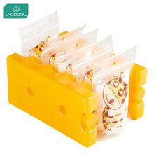 V-Coool 背奶包蓝冰母乳储存保鲜冰 可循环使用冰盒2只装(可容纳5只储奶袋) 蜜橙色