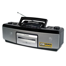 熊猫（PANDA）6618录音机磁带复读机U盘MP3英语学习教学用收录机老年人收音一体家用卡带播放器 【黑色+ 8GU盘】
