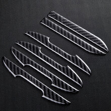 本田防撞条思域XRV雅阁飞度URV冠道汽车后视镜车门身防刮擦贴改装 日本原版刀锋款黑色真碳纤【无标】车门+后视镜6