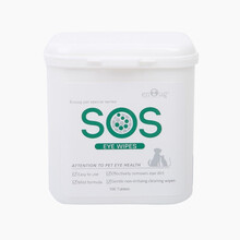 逸诺SOS宠物耳朵湿巾狗狗猫咪耳部清洁去污垢除异味耳屎脏东西宠物湿纸巾 眼睛湿巾 100片/盒