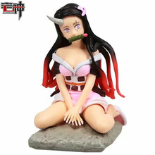 鬼灭之刃灶门祢豆子手办二次元公仔模型摆件人偶动漫周边礼物 快乐祢豆子（高10.5cm）