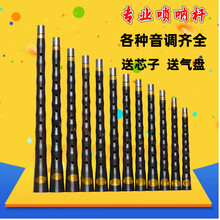 乌木唢呐杆红木喇叭杆唢呐配件吹奏乐器配钦子气盘抖音同款 乌木小F杆【21cm】