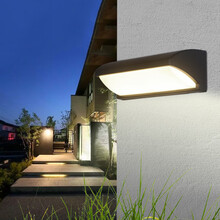 品福欧式现代简约创意室外双头壁灯LED防水庭院灯具户外别墅露台大门 中性光 加大号50W   LED