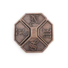 魔金puzzle10级九连环系列解环扣 抖音同款锌合金玩具益智戒指智力锁烧脑怀旧 东南盒子