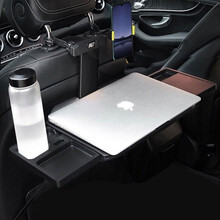 拙列 车载小桌板折叠桌 汽车餐桌电脑桌支架后排车用吃饭办公小桌子汽车后座电脑写字桌平板高端手机支架 多功能折叠小桌板【带手机架】