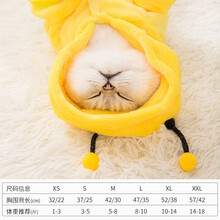 【自营时效】唐宠 猫咪衣服春夏装保暖狗狗衣服宠物小狗小型犬泰迪幼猫衣服加绒加厚英短幼犬柯基柴犬法斗 黄色小蜜蜂-四脚 XS(建议体重1-3斤)