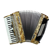 杰麦斯特意大利手风琴成人初学演奏琴定制款 96贝斯37键 香槟金
