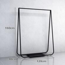 服装店展示架落地式组合女装店铺正挂衣服架子货架鞋帽包架陈列架 长120cm高160cm