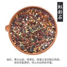 美莳颗粒土植物营养土赤玉土培养土泥炭土铺面石头 虹彩石200ml(铺面石)
