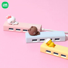 LINE FRIENDS布朗熊3.0电脑扩展器USB分线转换器 布朗熊 (105x26x18MM)