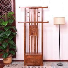 鸿韵天成红木家具非洲花梨（学名：刺猬紫檀）全实木衣帽架卧室室内落地现代中式简约家用挂衣架 长96*宽32*高190cm