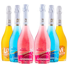 超市	爱之湾缤纷起泡酒气泡葡萄酒果酒整箱6支装西班牙进口无香槟杯