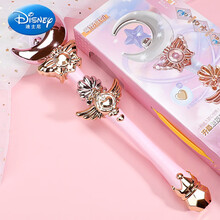 迪士尼 儿童魔法棒女孩闪光女童小魔仙公主生日礼物发光发声道具星星玩具 月亮魔法棒-粉(不可拼接)