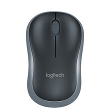 罗技（Logitech） M186 无线鼠标 办公笔记本台式电脑光电鼠标 M186灰边
