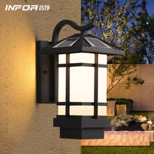 太阳能户外壁灯防水中式大门口外墙庭院酒店门面别墅阳台露台装饰灯 太阳能款