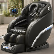 康佳（KONKA）新款按摩椅家用全身多功能豪华太空舱全自动智能电动老人沙发 轻奢科技黑旗舰版